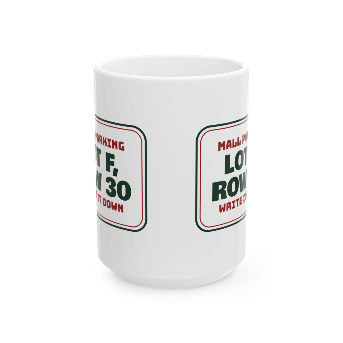 Funny Christmas Shopping Coffee Mug Lot F Row 30 Write It Down