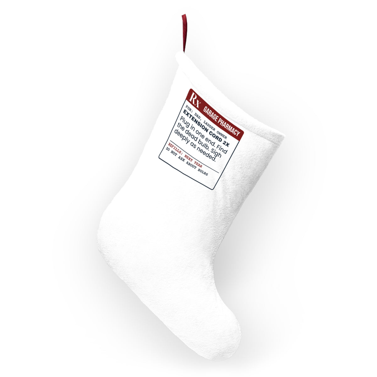 Funny Dad Christmas Stocking Extension Cord 2x Find The Dead Bulb