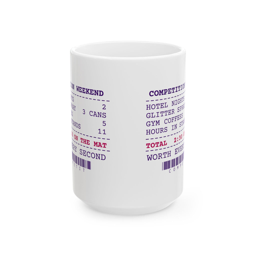 Funny Cheer Mom Coffee Mug Competition Weekend Receipt For Cheer Moms