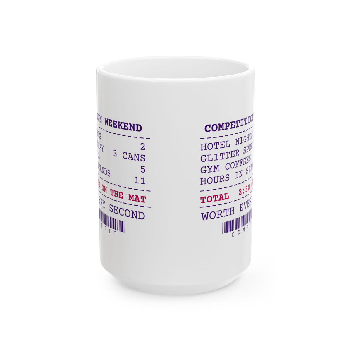 Funny Cheer Mom Coffee Mug Competition Weekend Receipt For Cheer Moms