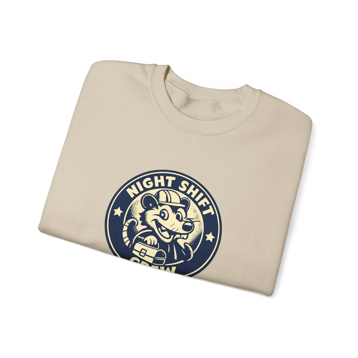 Night Shift Crew Funny Retro Possum Night Shift Worker Sweatshirt