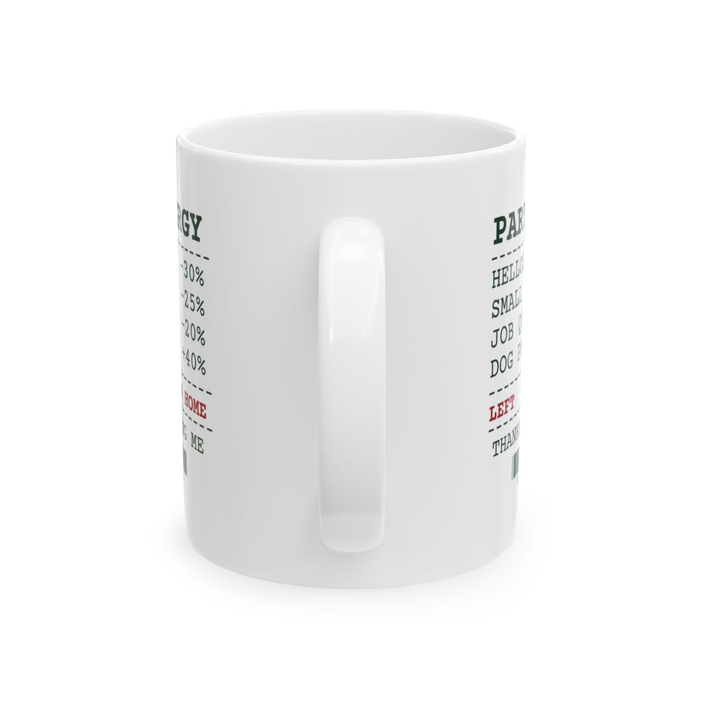 Funny Introvert Christmas Party Coffee Mug Party Energy Receipt
