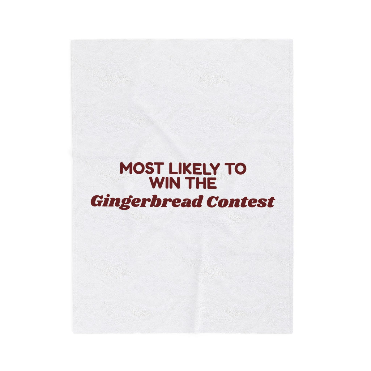 Funny Family Christmas Throw Blanket Most Likely To Win The Gingerbread