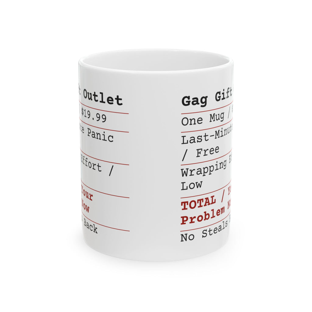Funny White Elephant Coffee Mug Gag Gift Receipt Your Problem Now
