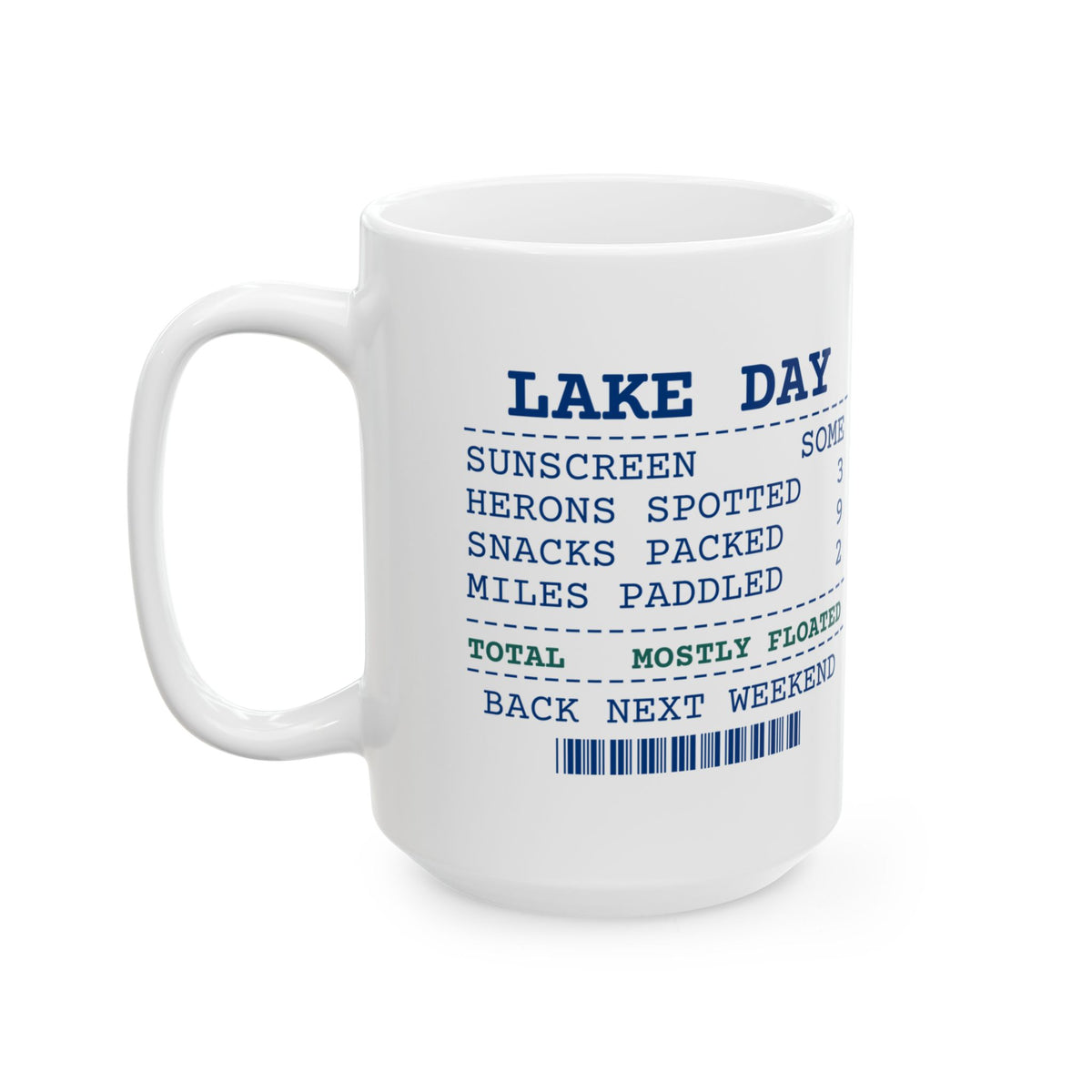 Funny Kayaking Coffee Mug Lake Day Receipt For Kayakers