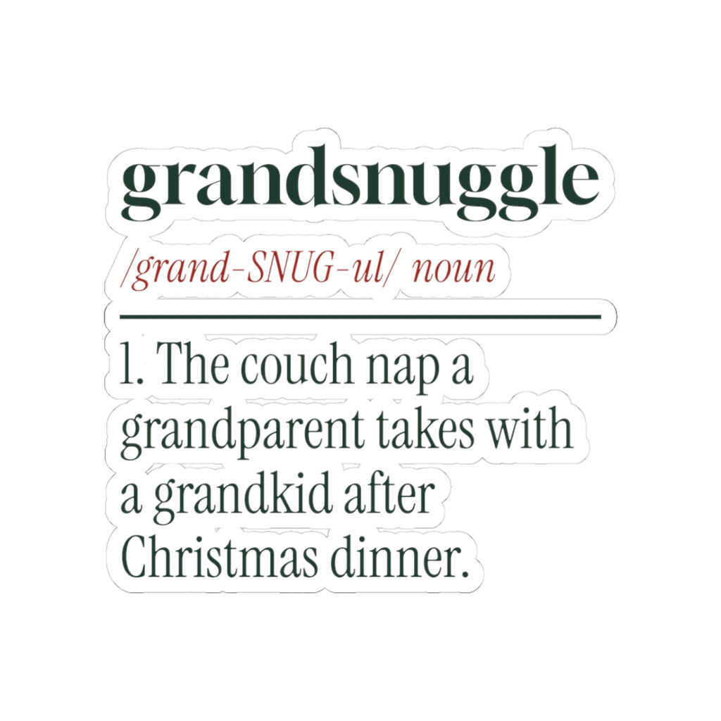 Christmas Grandparent Sticker Grandsnuggle Definition For Grandpa