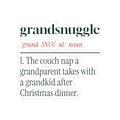 Christmas Grandparent Sticker Grandsnuggle Definition For Grandpa