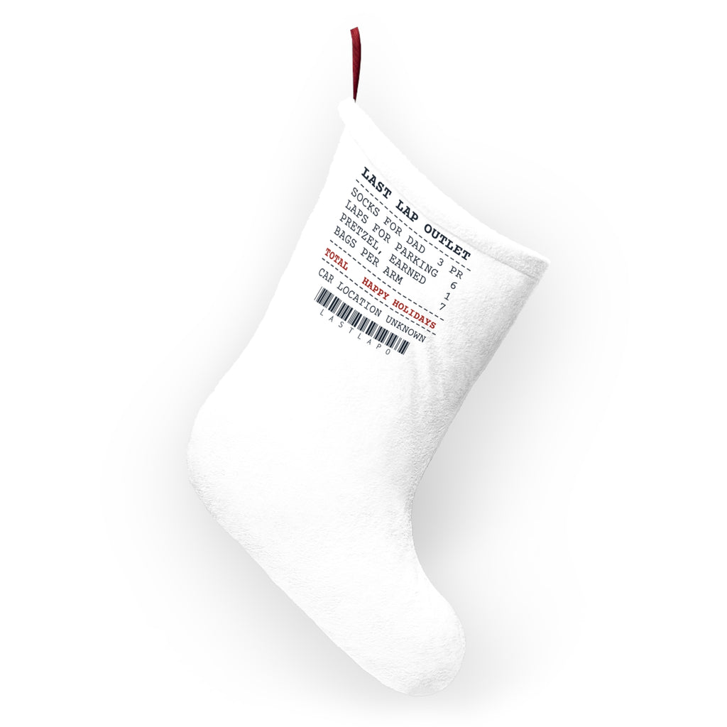 Funny Christmas Shopping Christmas Stocking Last Lap Outlet Receipt