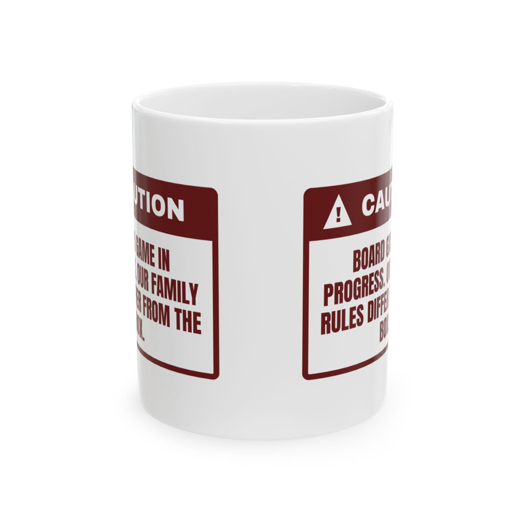Funny Christmas Family Coffee Mug House Rules Differ From The Box