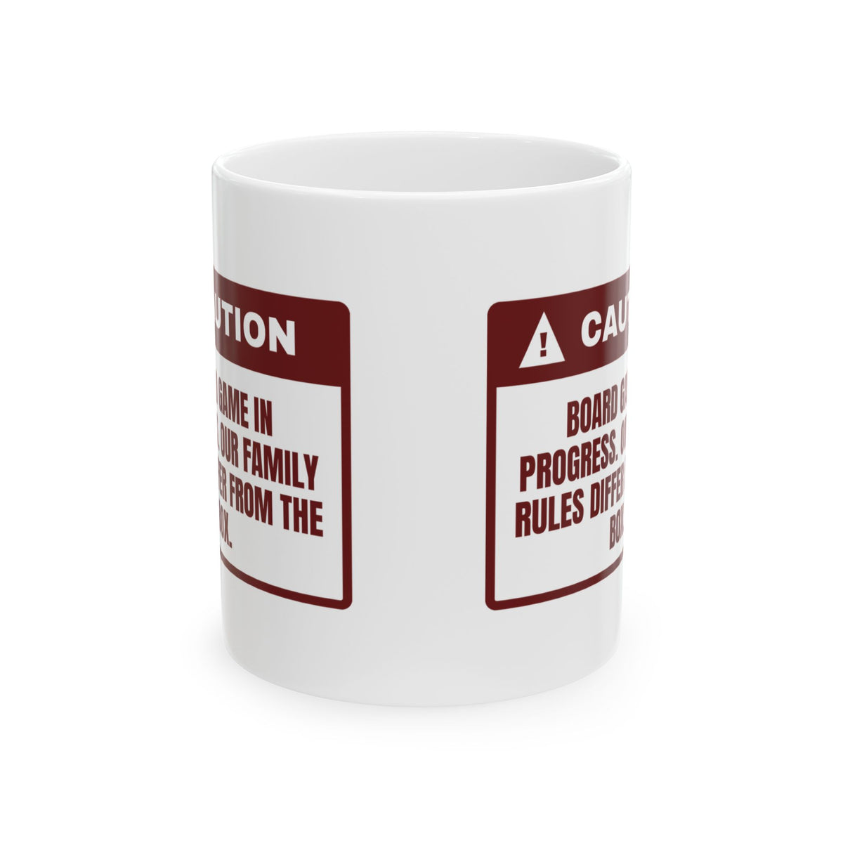 Funny Christmas Family Coffee Mug House Rules Differ From The Box