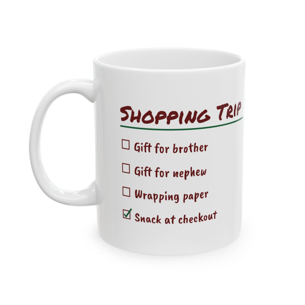 Funny Christmas Shopping Coffee Mug Gifts Bought Zero Checklist