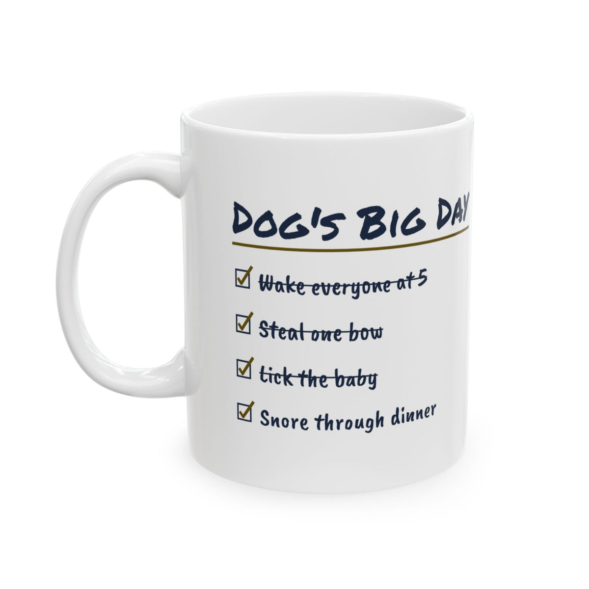 Funny Christmas Dog Coffee Mug Steal One Bow Checklist For Dog Owners