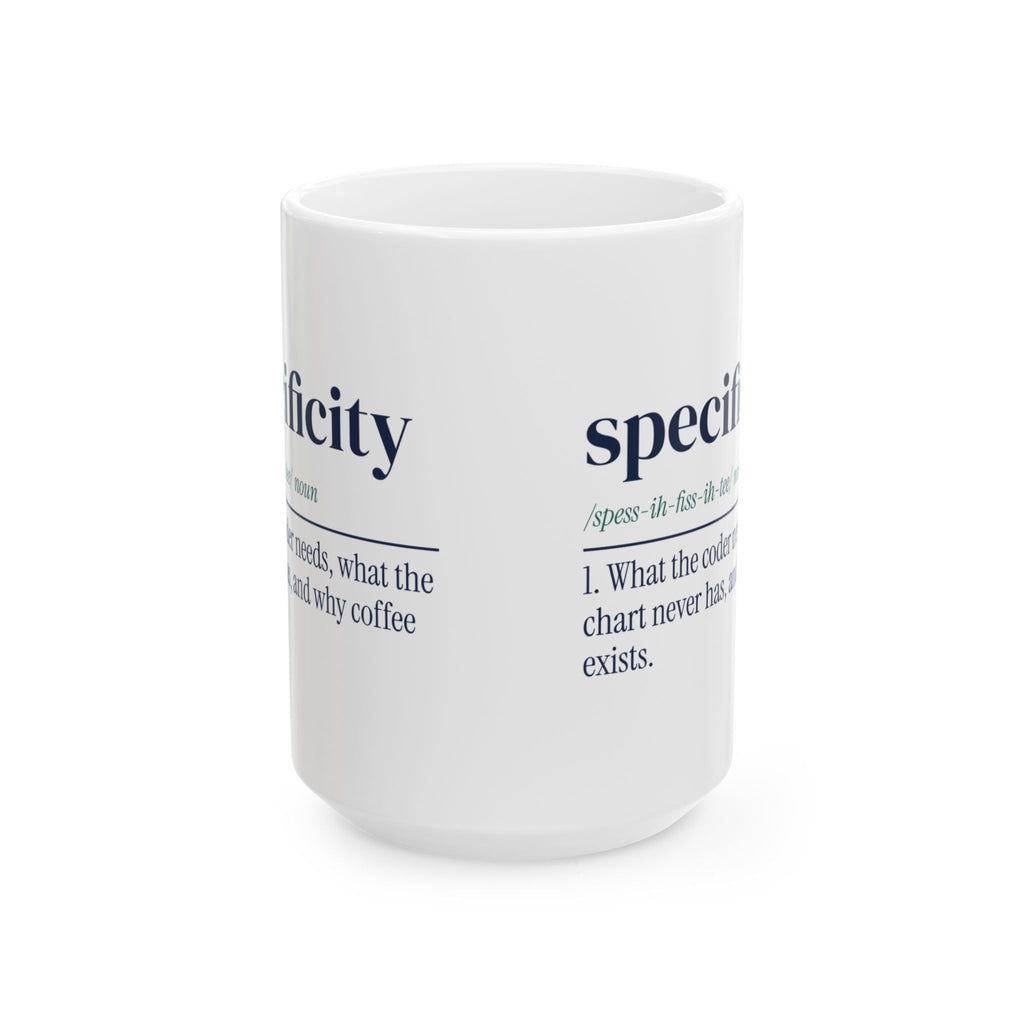 Funny Medical Coder Coffee Mug Specificity Dictionary Definition
