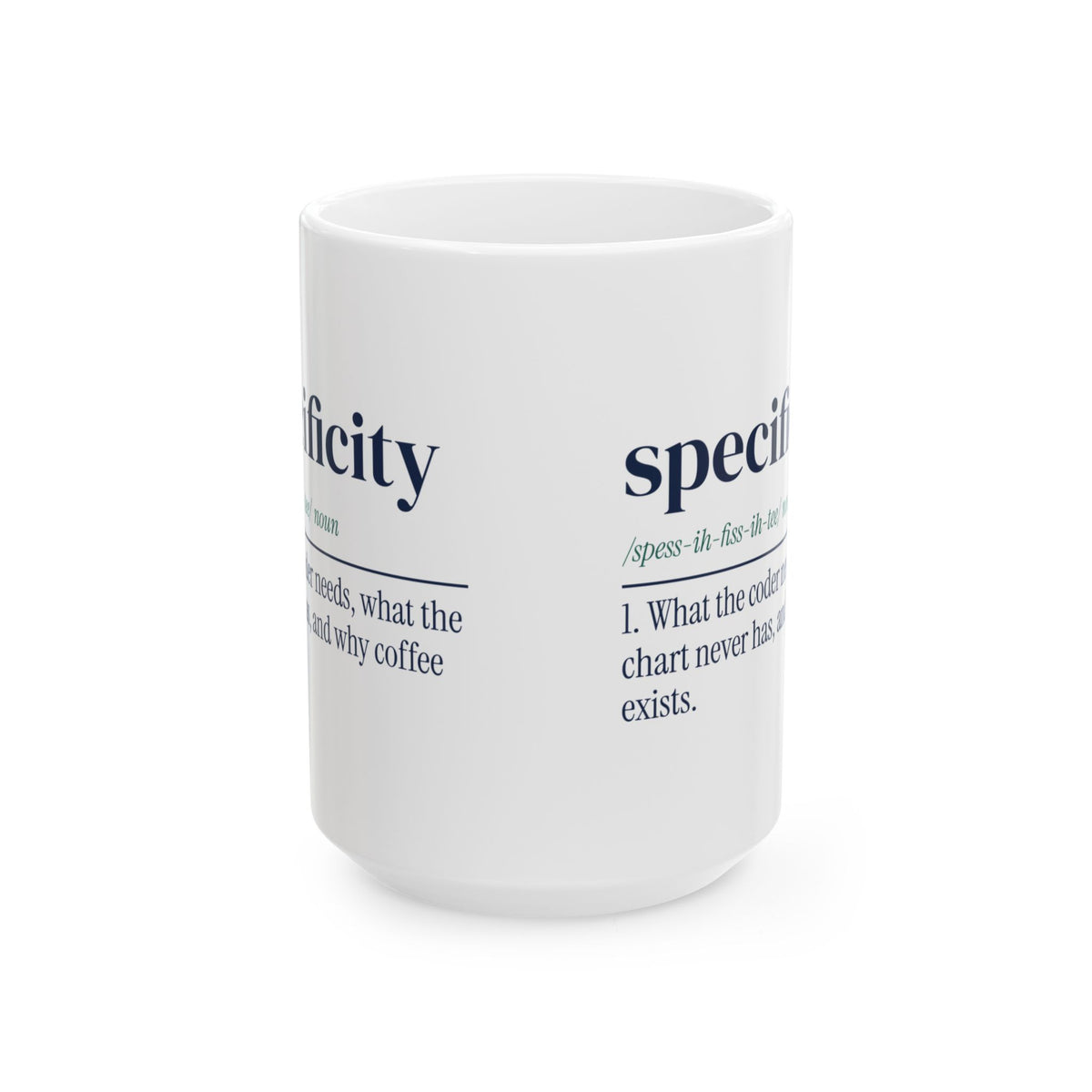 Funny Medical Coder Coffee Mug Specificity Dictionary Definition