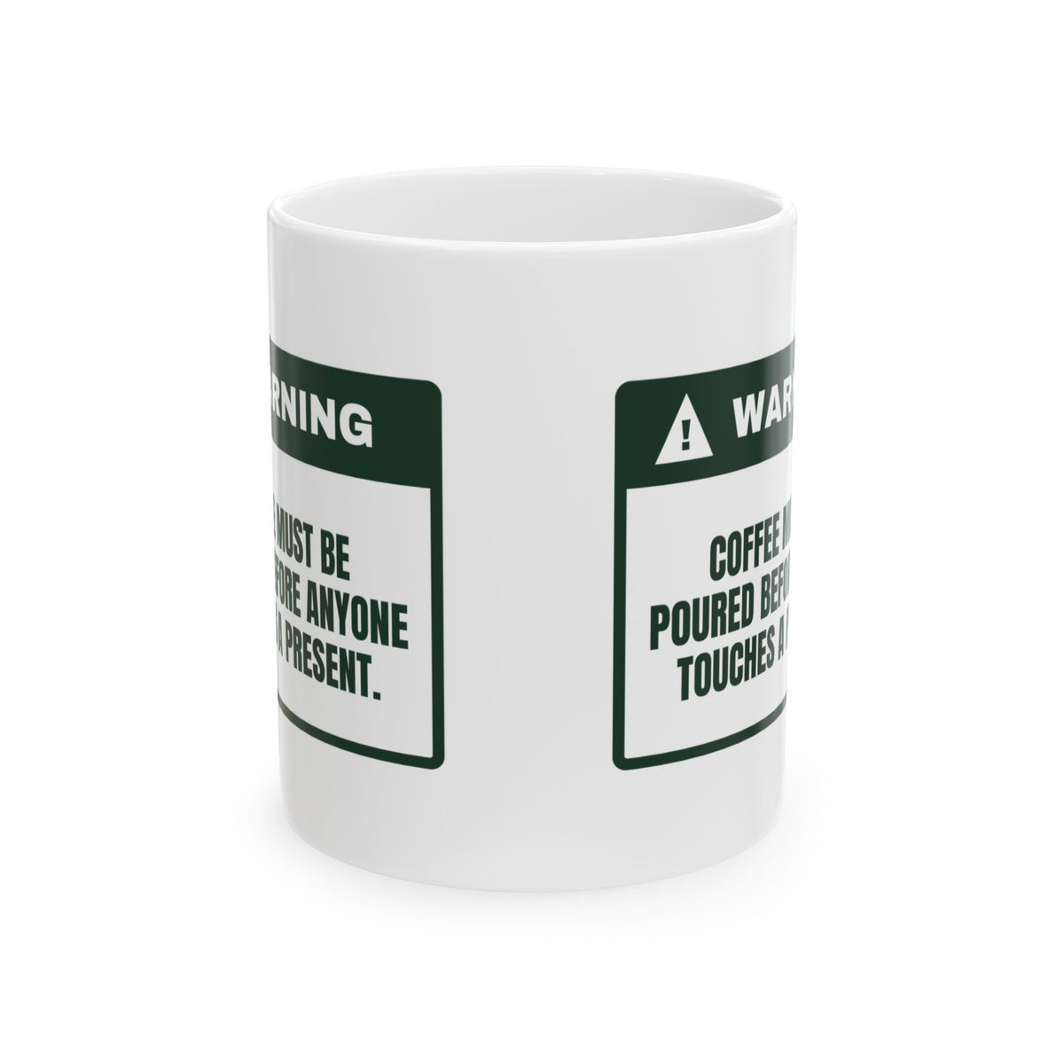 Funny Christmas Coffee Mug Coffee Poured First Warning For Parents