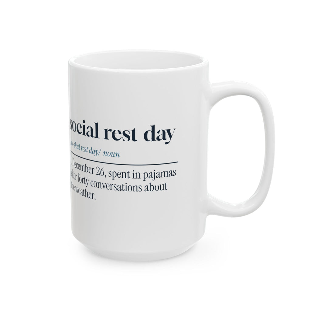 Funny Christmas Coffee Mug Social Rest Day For Introverts