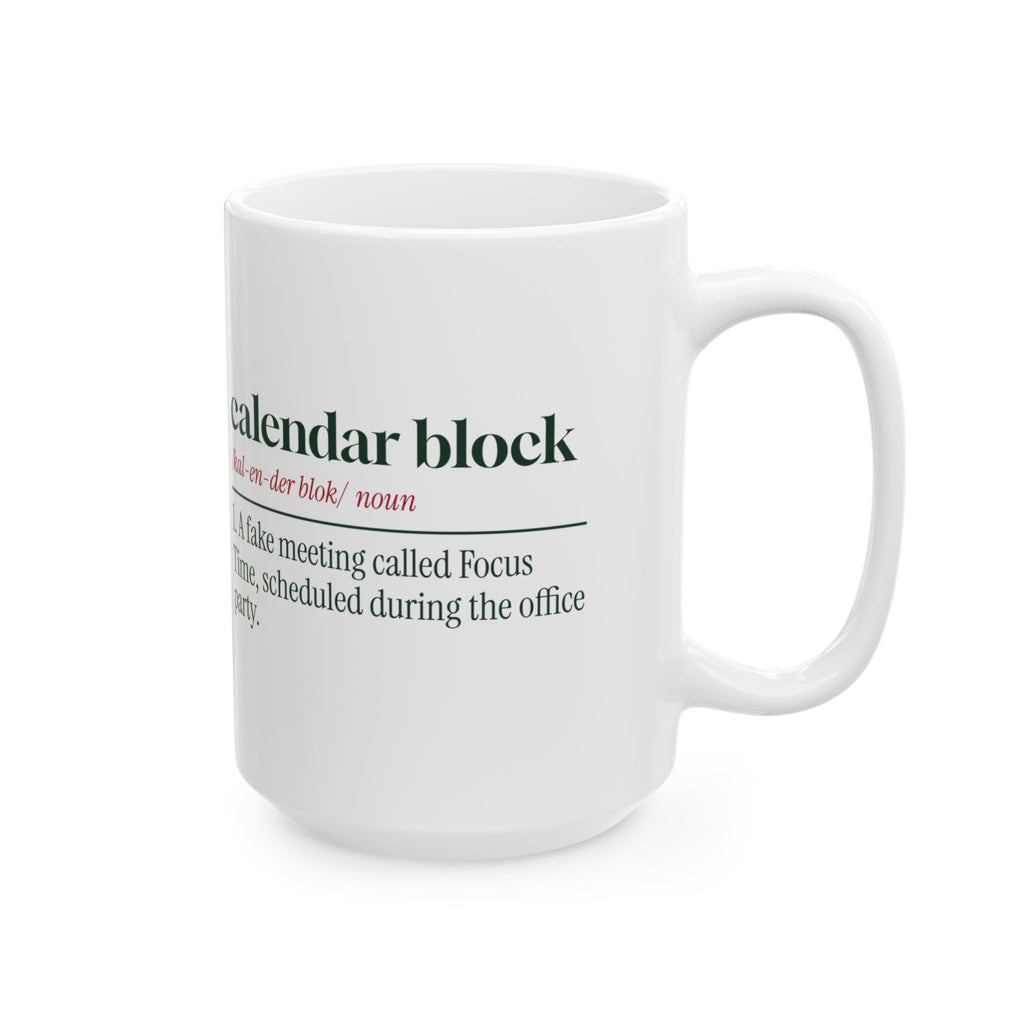 Funny Office Christmas Coffee Mug Calendar Block Dictionary Definition