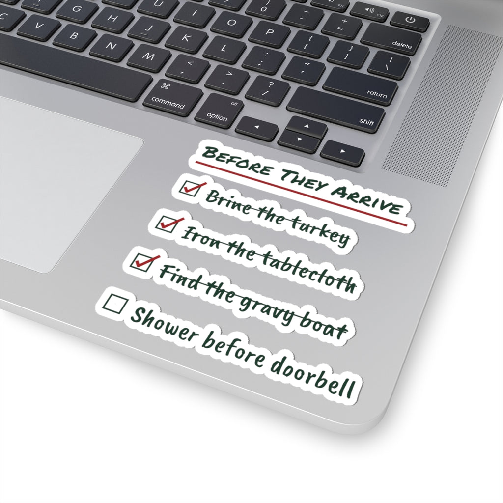 Funny Christmas Sticker Before They Arrive Checklist For Hosts