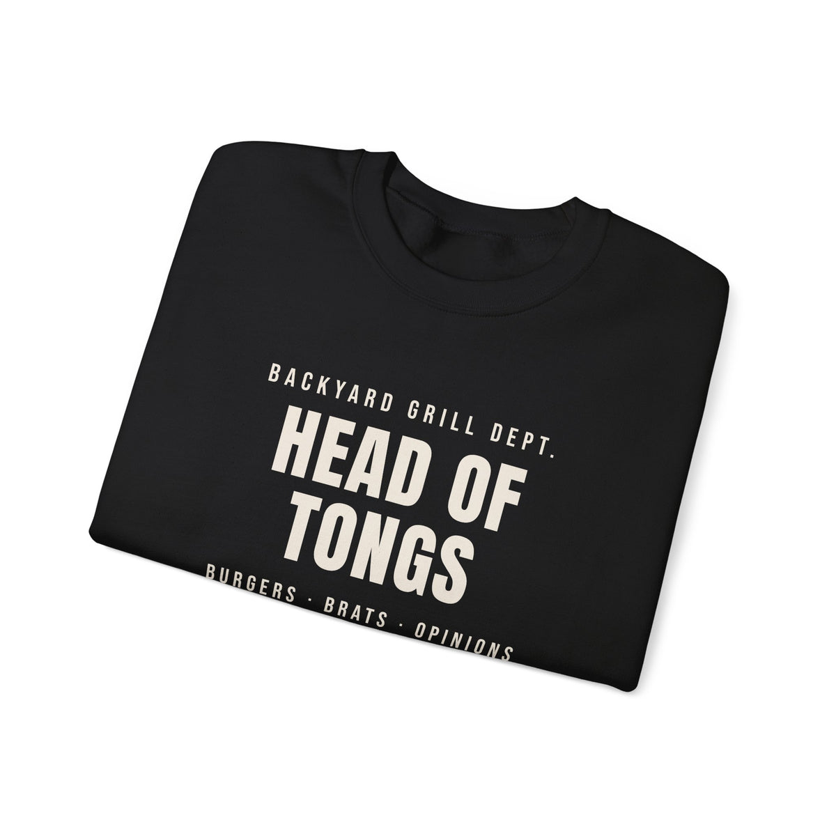 Funny Grill Dad Sweatshirt Head Of Tongs Backyard BBQ