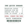 Funny Christmas Shopping Sticker One Quick Errand Forgot The Tape