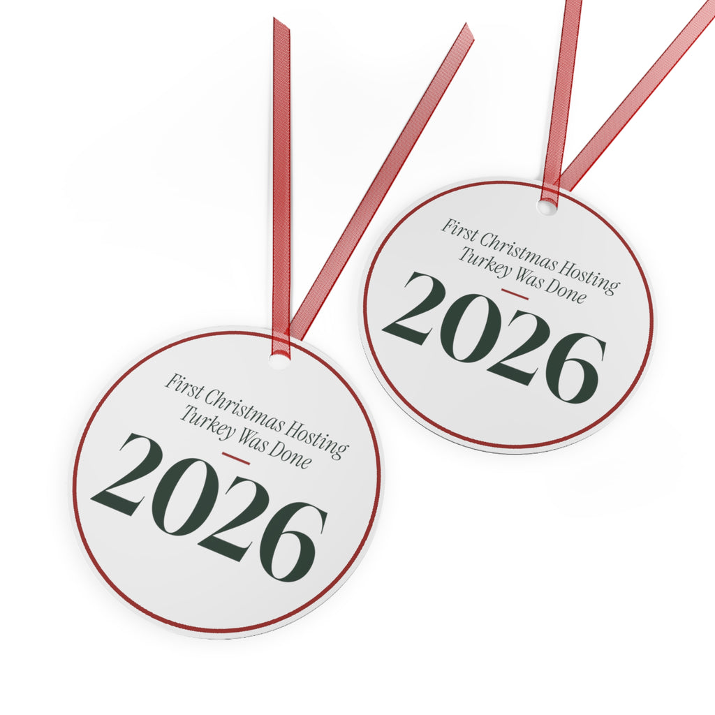 Funny Christmas Ornament First Christmas Hosting Turkey Was Done 2026
