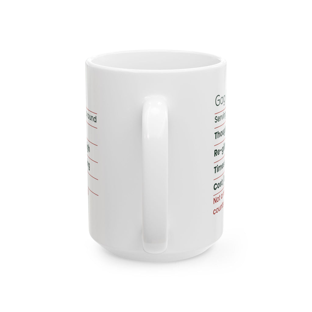 Funny White Elephant Coffee Mug Gag Gift Facts Label For Coworkers