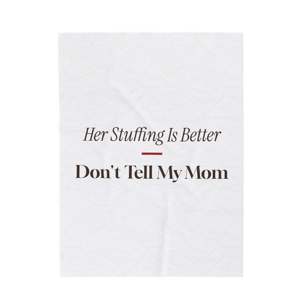 Funny Mother In Law Christmas Throw Blanket Her Stuffing Is Better