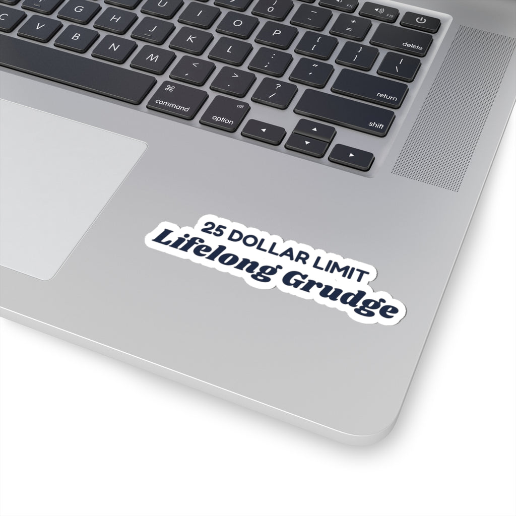 Funny White Elephant Sticker 25 Dollar Limit Lifelong Grudge
