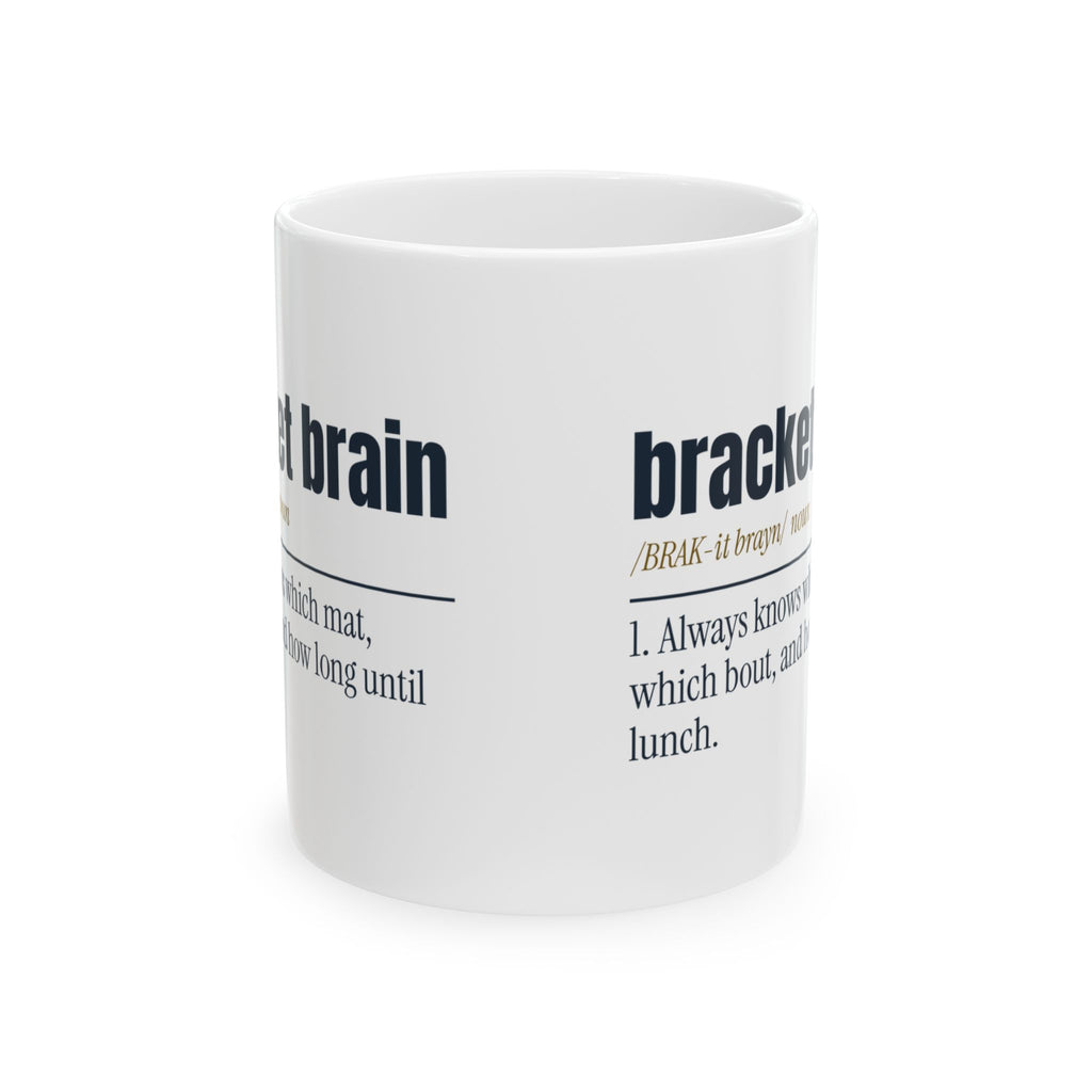 Funny Wrestling Mom Coffee Mug Bracket Brain Definition For Parents