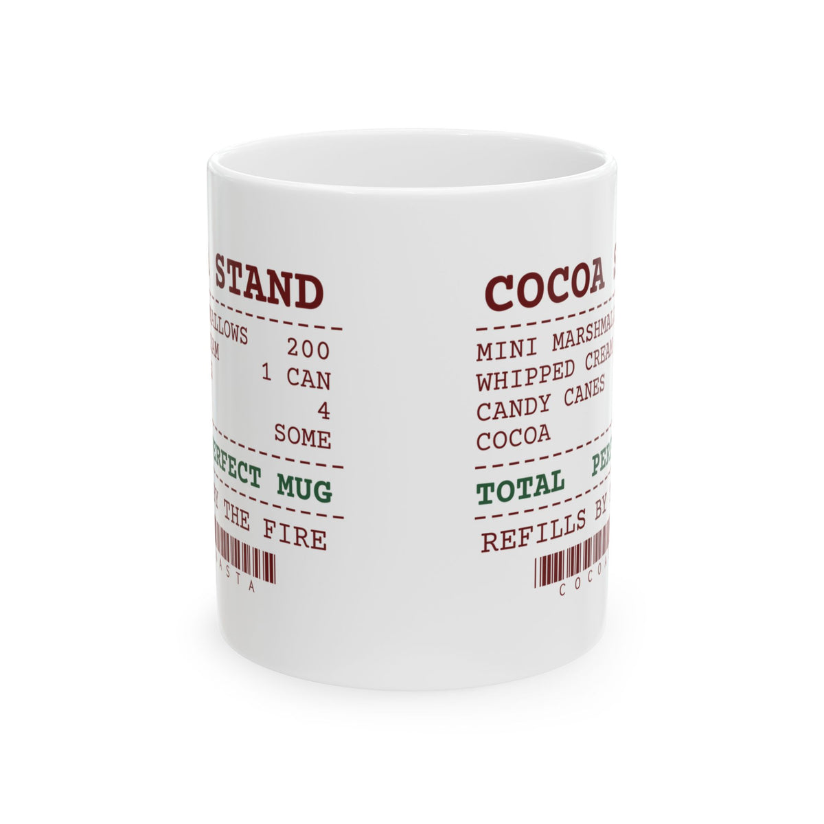 Funny Hot Cocoa Coffee Mug Cocoa Stand Receipt For Marshmallow Fans