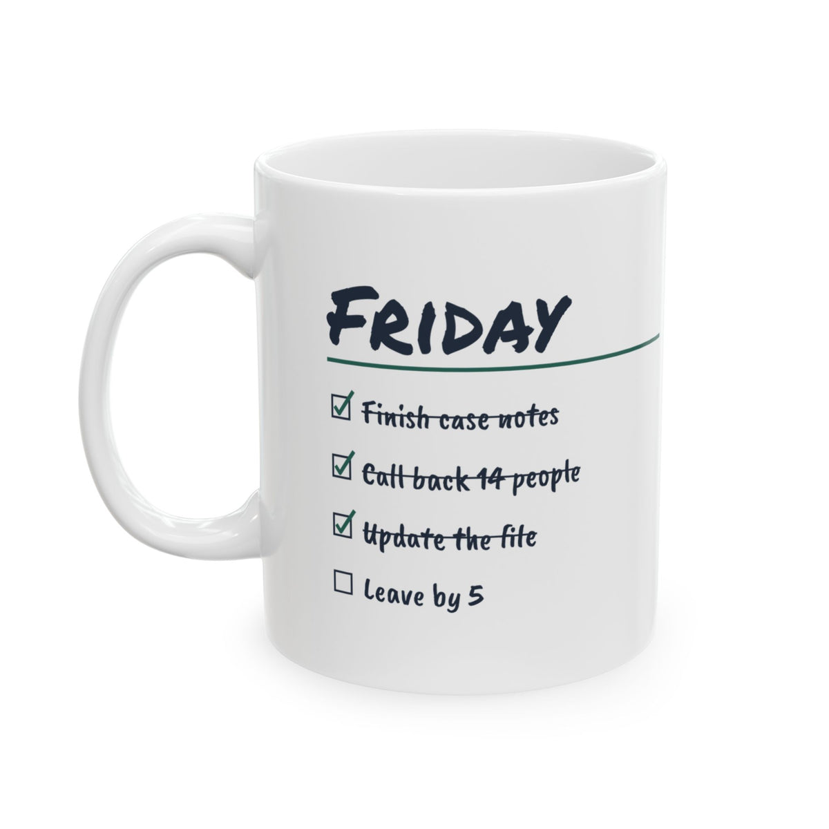 Funny Social Worker Coffee Mug Call Back 14 People Leave By 5 Maybe