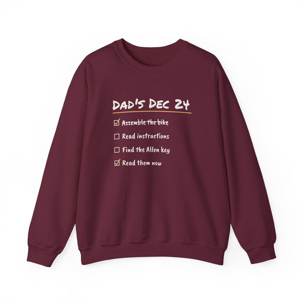 Funny Christmas Dad Sweatshirt Read The Instructions Eventually
