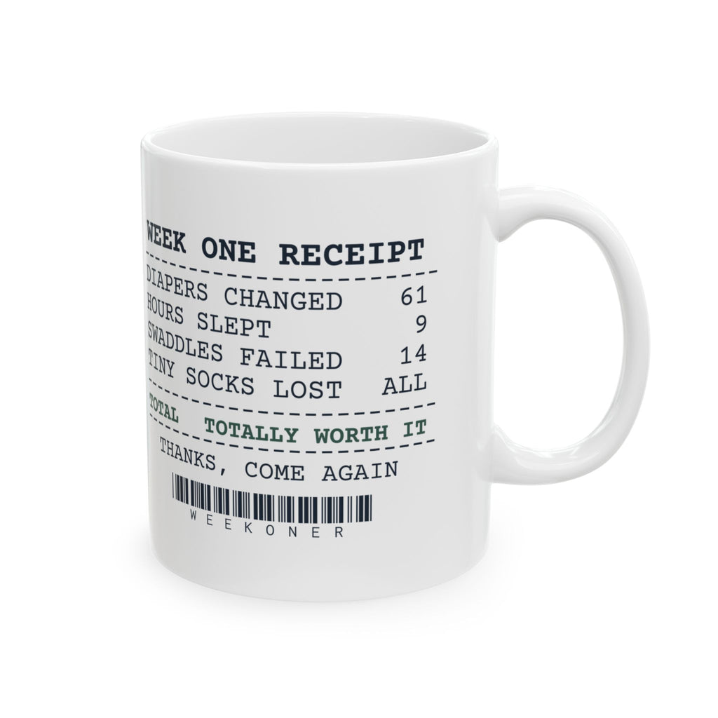 New Dad Coffee Mug Week One Receipt Totally Worth It For Dads