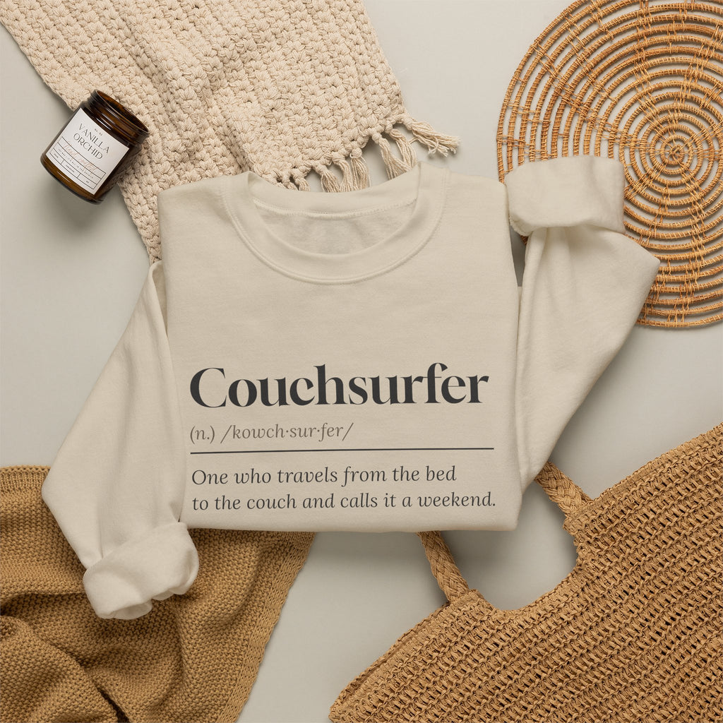 Funny Lazy Weekend Sweatshirt Couchsurfer Definition
