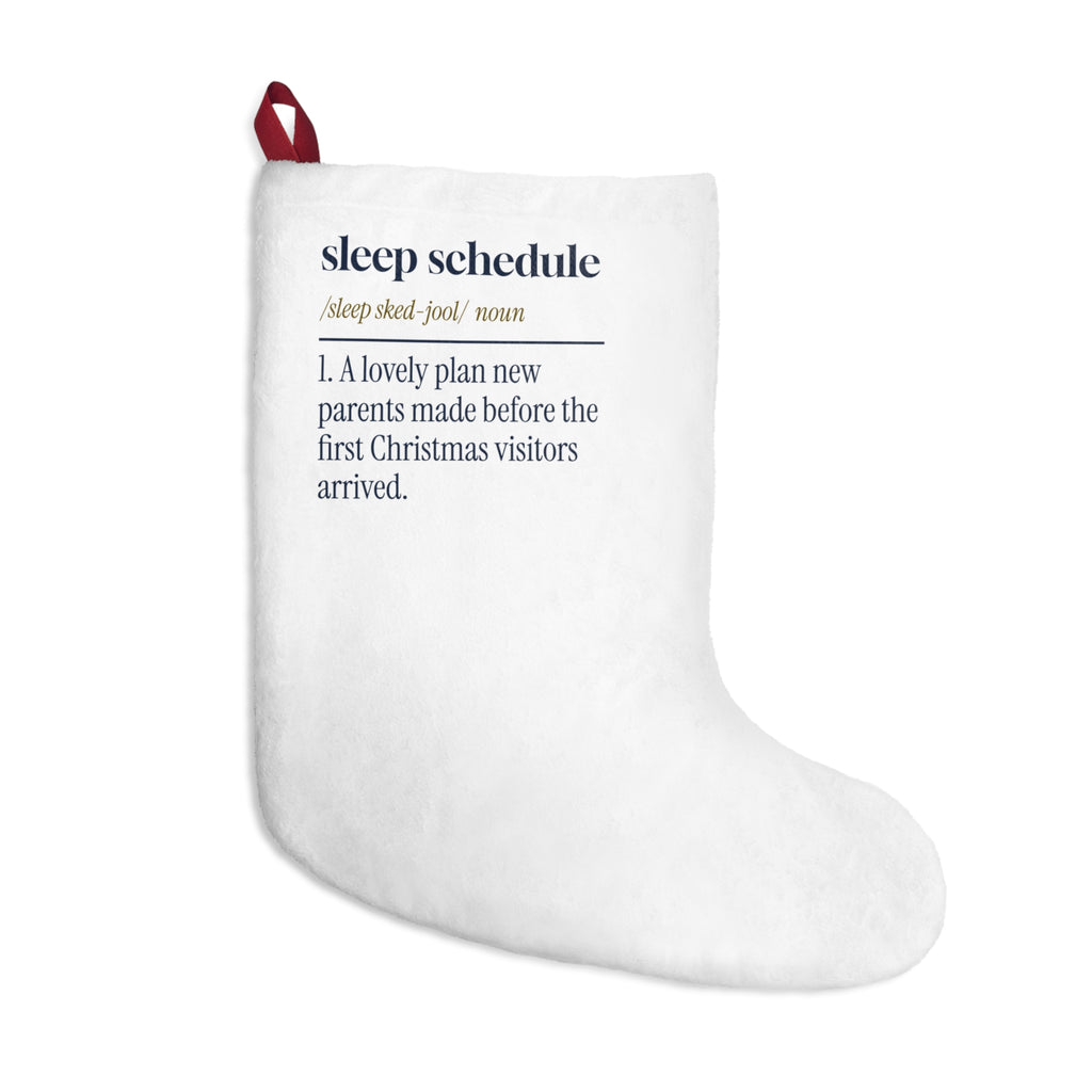 Funny New Parent Christmas Stocking Sleep Schedule Definition