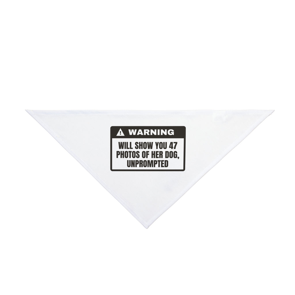 Dog Mom Warning Label Dog Bandana Funny Photo Overload For Dog Moms