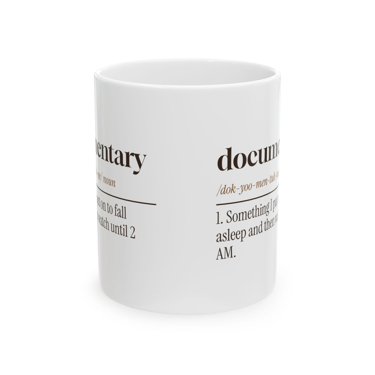 Funny History Buff Coffee Mug Documentary Definition