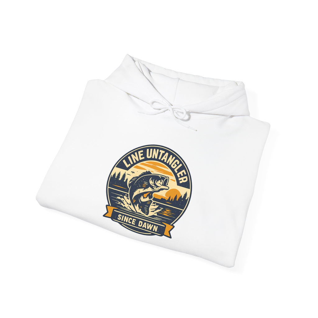 Line Untangler Since Dawn Funny Retro Bass Fishing Hoodie