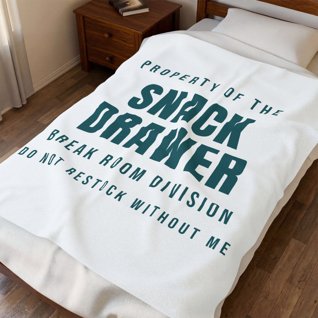 Funny Office Throw Blanket Property Of The Snack Drawer