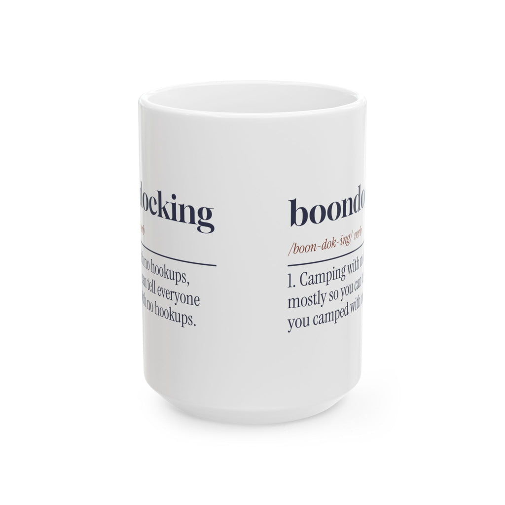 Funny RV Camping Coffee Mug Boondocking Definition For RV Owners