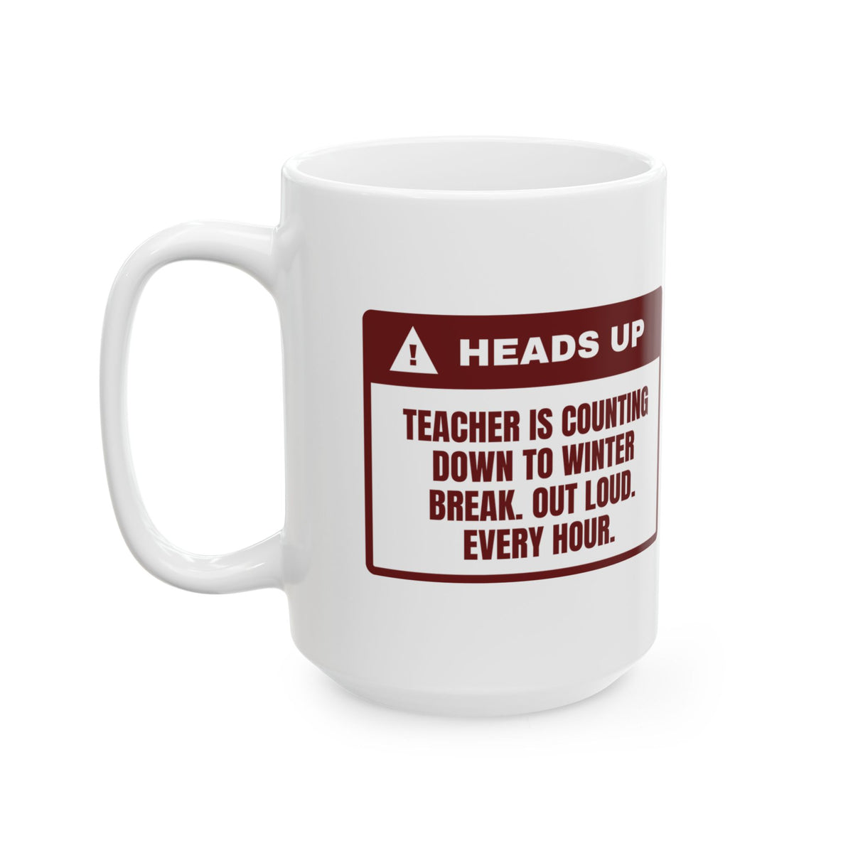 Funny Christmas Teacher Coffee Mug Counting Down To Winter Break
