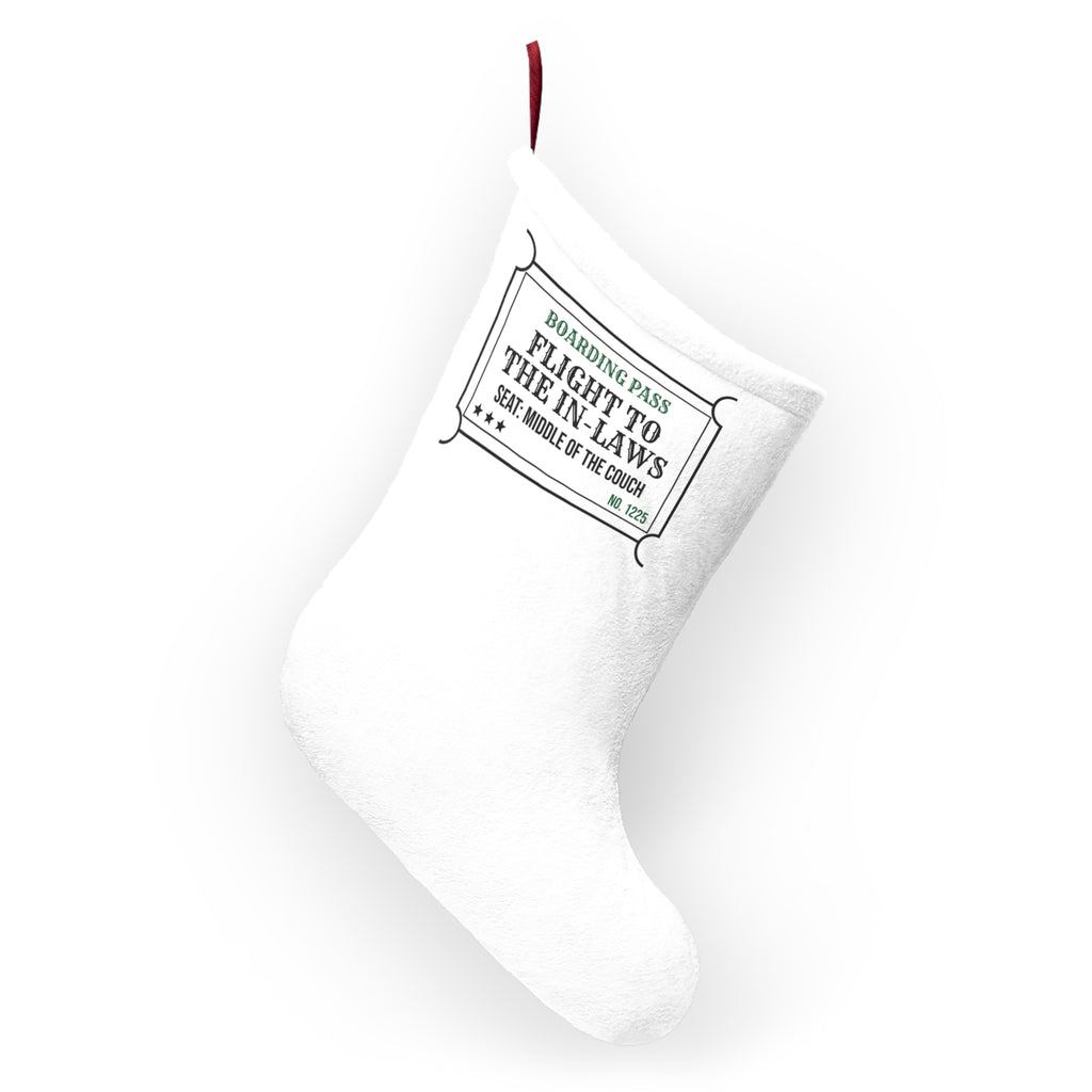 Funny Christmas Stocking Flight To The In-Laws Boarding Pass