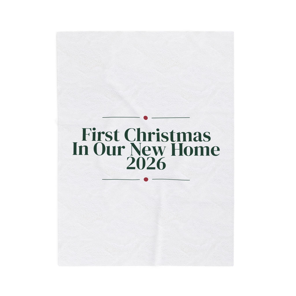 First Christmas In Our New Home 2026 Throw Blanket For Homeowners