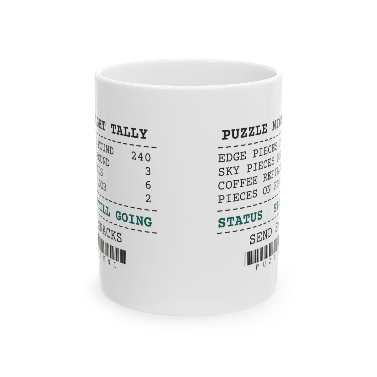 Puzzle Coffee Mug Still Going Send Snacks For Puzzlers
