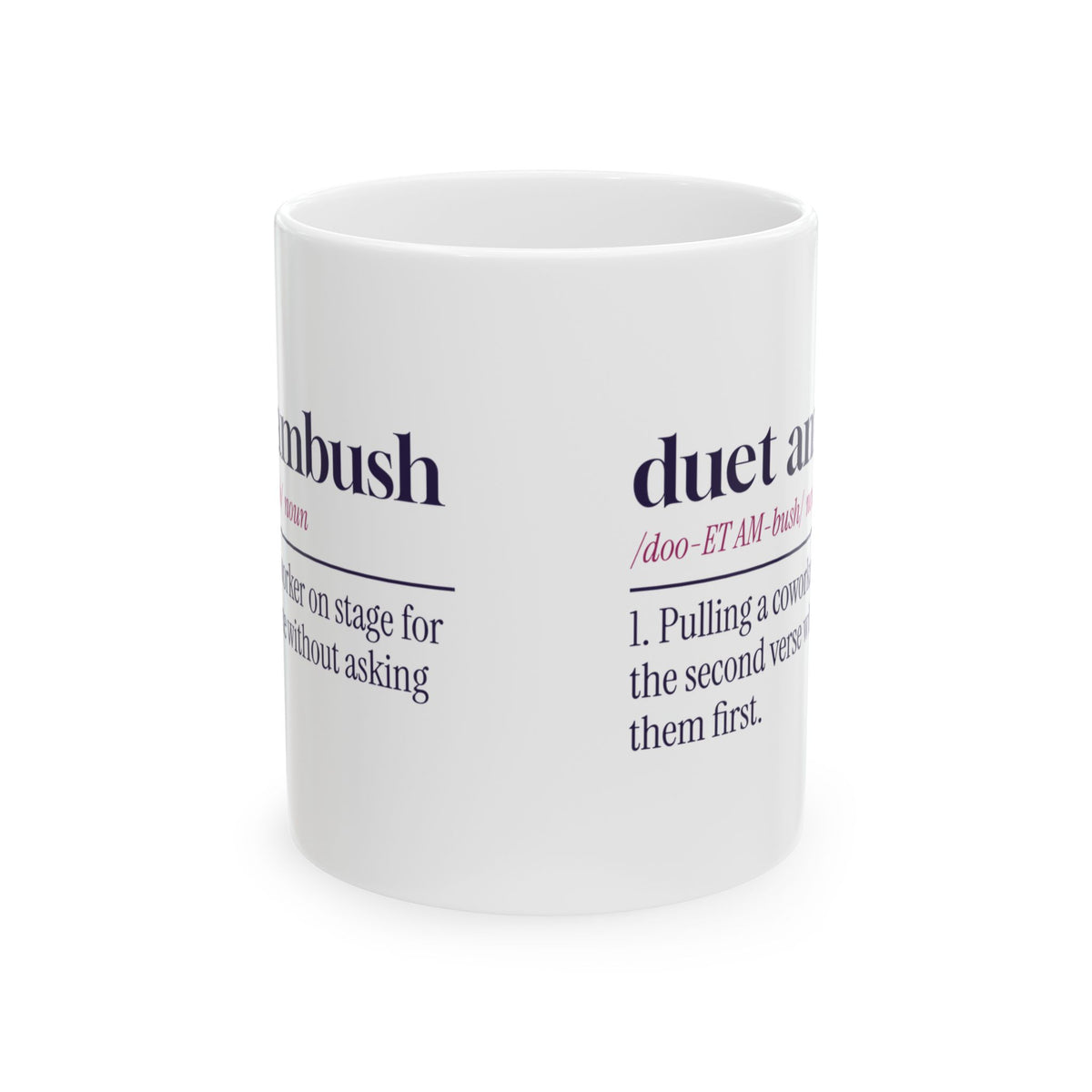 Funny Karaoke Coffee Mug Duet Ambush Dictionary For Coworkers