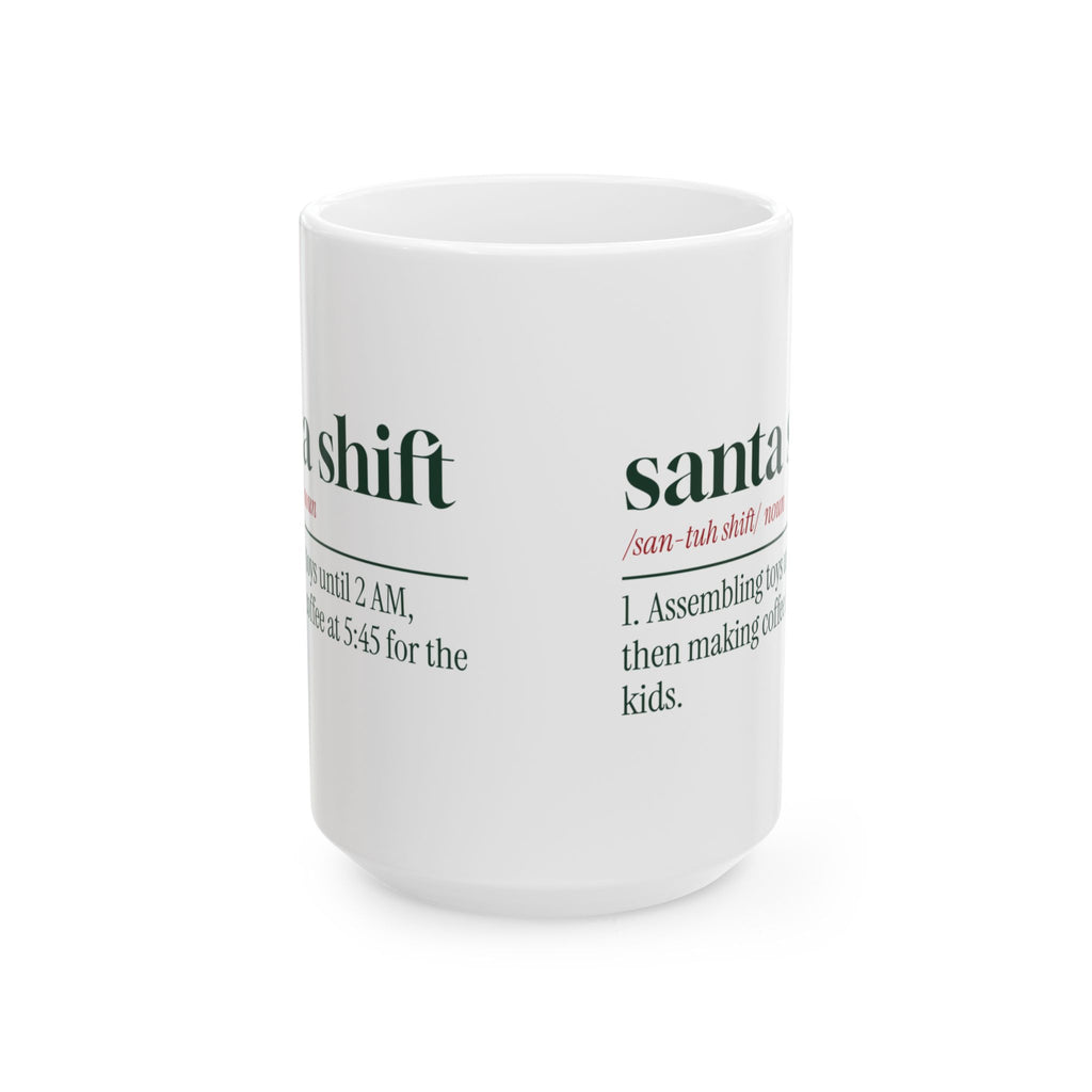 Funny Christmas Coffee Mug Santa Shift Dictionary For Parents