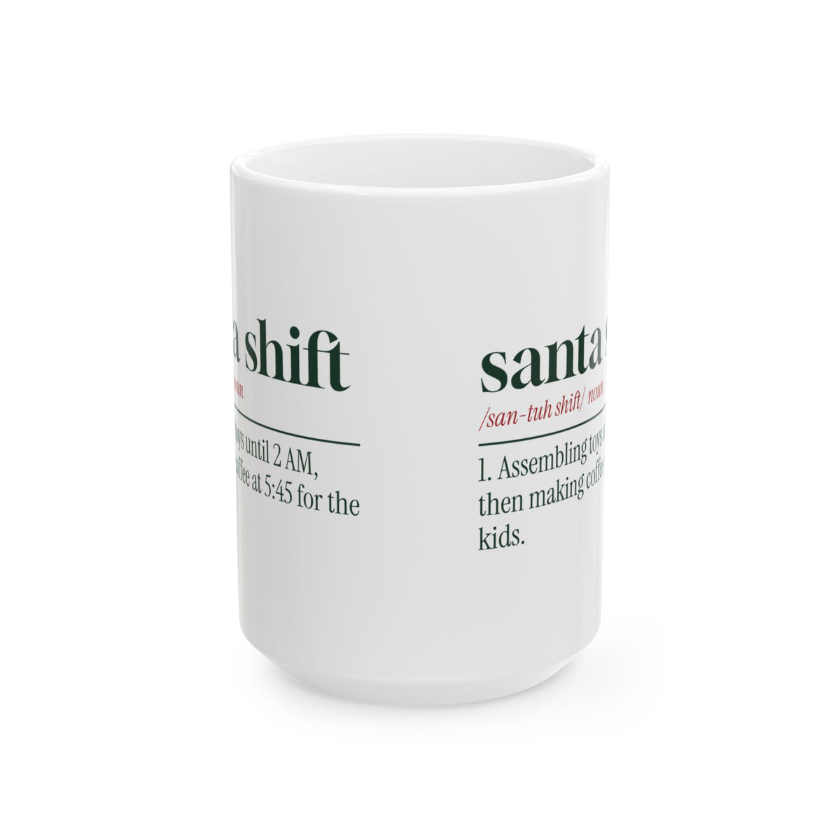 Funny Christmas Coffee Mug Santa Shift Dictionary For Parents