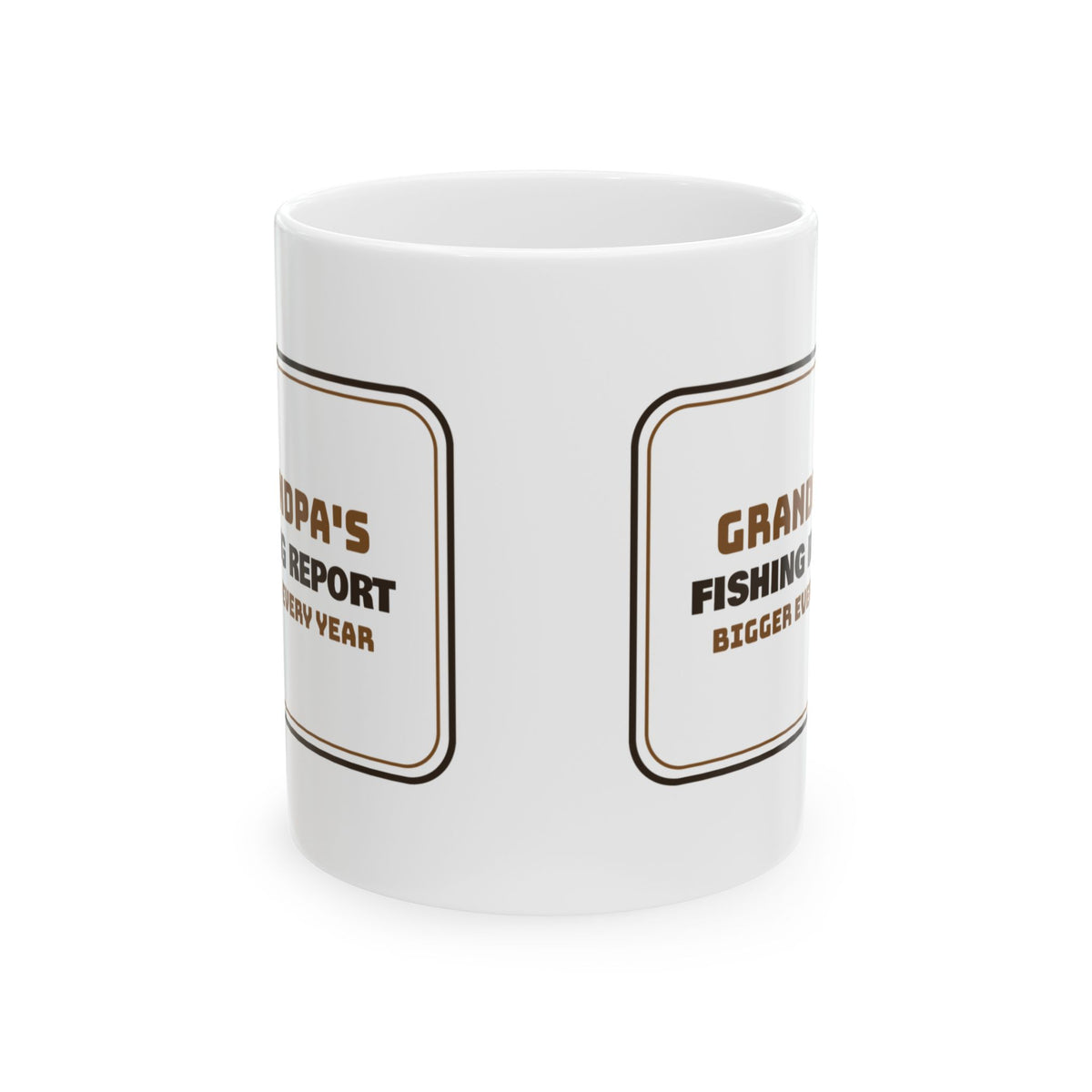Funny Grandpa Fishing Mug The Fish Gets Bigger Every Year