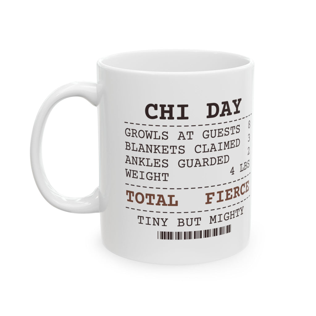 Funny Chihuahua Coffee Mug Growls At Guests 8 Weight Four Pounds