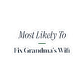 Funny Christmas Sticker Most Likely To Fix Grandma's Wifi